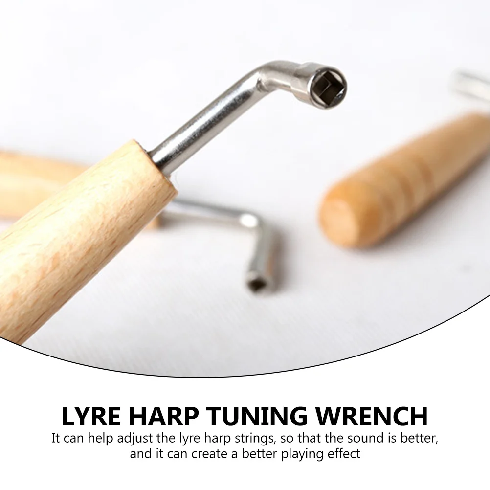 

2Pcs Lyre Harp Tuning Wrench Smooth Operation Rust Resistant Finish for Accurate Pitch Control Essential Harp Accessory