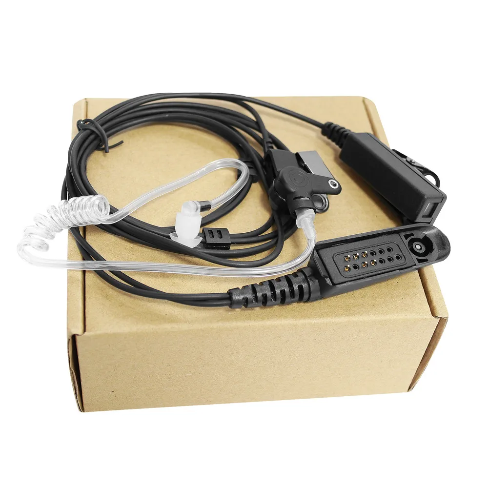 2-Wire Surveillance Kit Mic Earpiece Earphone For GP328 GP329 GP338 GP340 HT750 HT1250 HT1250LS Portable Two Way Radio