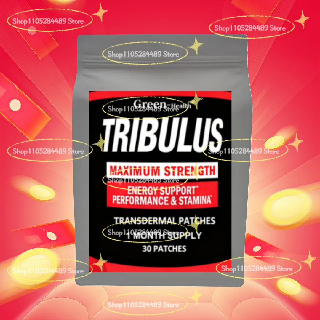 Tribulus Terrestris Extract Transdermal Patches Energy Booster Estrogen Blocker 30 Patches One Month Supply for Fitness Enthusia
