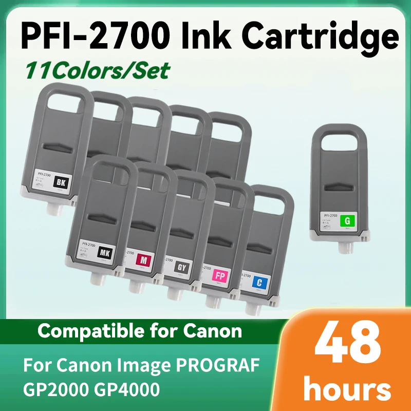 

1PC PFI-2700 PFI2700 Compatible Ink Cartridge With Pigment Ink For Canon imagePROGRAF GP-4000 GP-2000 GP-4600S GP-6600S Printer
