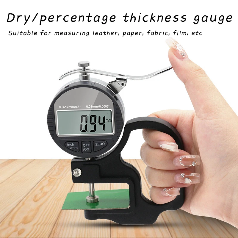 Precise 0.01/0.001mm Digital Micrometer Centennial Thickness Gauge for Measure Paper Cloth Glass Horizontal Electronic Tools