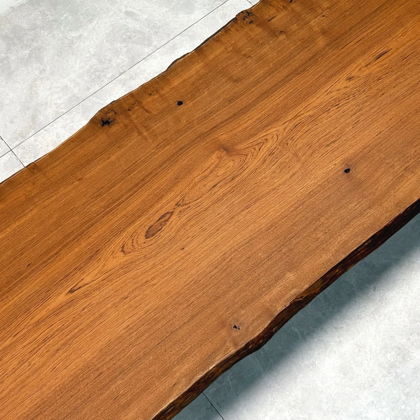 Exclusive Natural Edge Design for Luxury Furniture Premium Burmese Teak Live Edge Slab Table