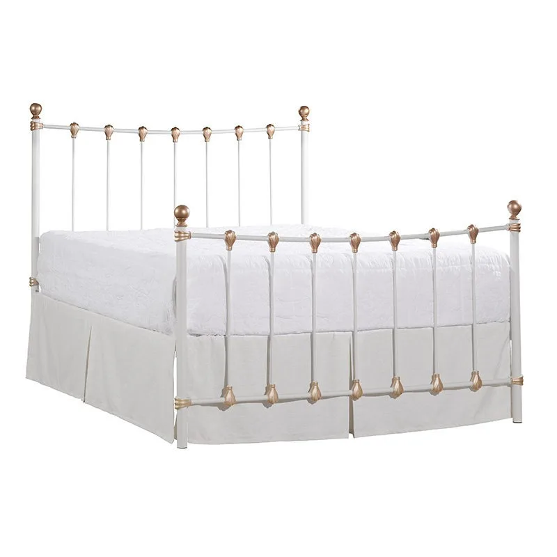 American French retro formaldehyde-free wrought iron double bed single bed children's bed platinum version
