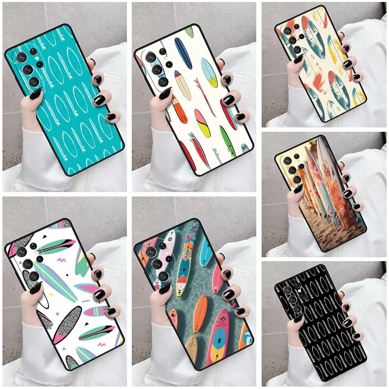 Phone Case For Samsung Galaxy S24 S23 S21fe S22 Ultra Plus Note 10 20 S8 S9 S10 Cover surf board aesthetic