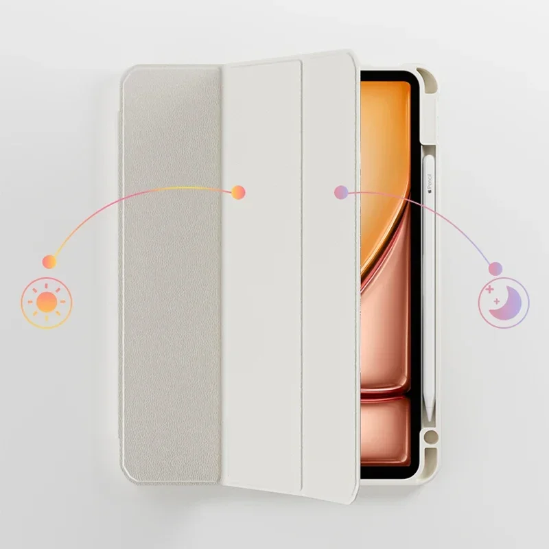 حافظة لجهاز iPad Mini 7 A17 Pro 2024 8.3 بوصة A2995 A2996 غطاء ذكي لجهاز iPad Mini 6 2021 مع غطاء مغناطيسي قابل للفصل