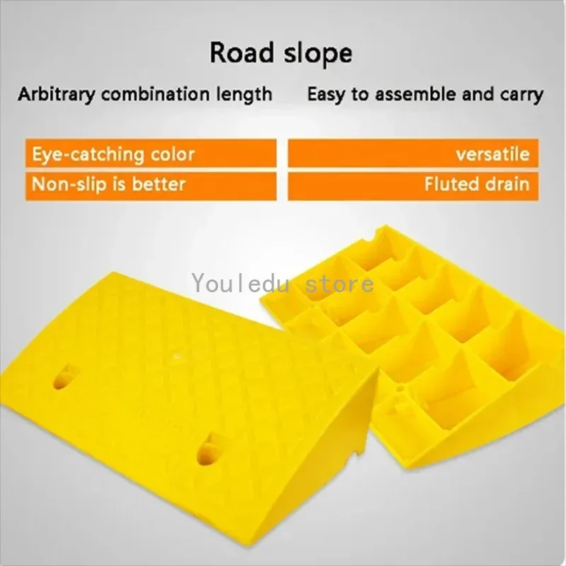 49*22*4cm/*6cm Plastic PVC Curb PortableThreshold Pad Ramp For Loading Dock Sidewalk Scooter Motorcycle Car Triangle Mat