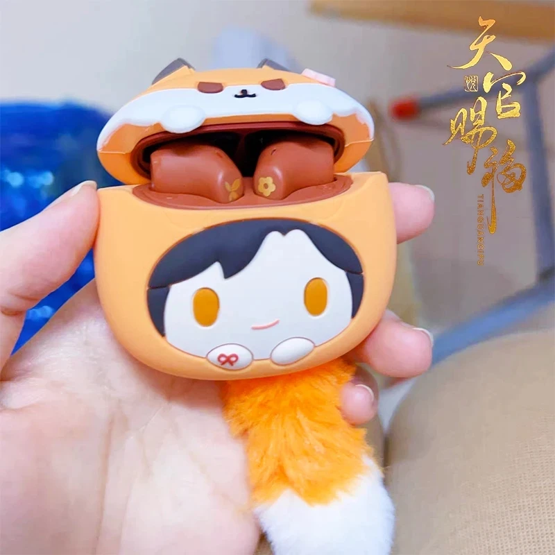 

Tgcf Hua Cheng Xie Lian Comics Fox Rabbit Tian Guan Ci Fu Bluetooth Headset Headphone Earphone Case Official Cosplay Kids Gift