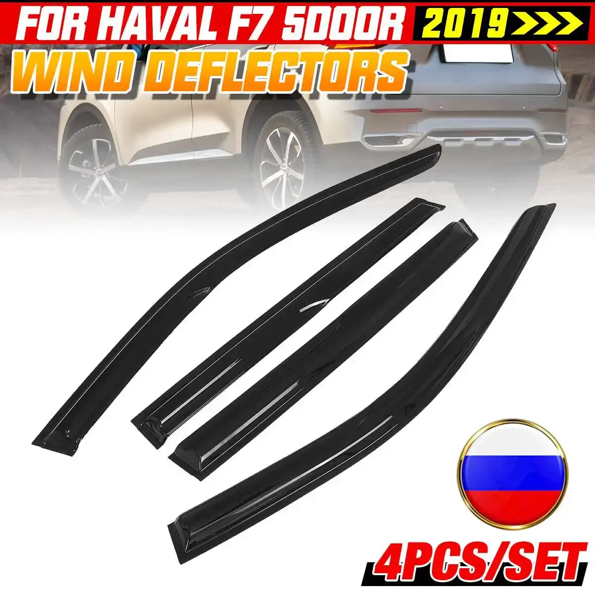 New 4x Car Side Window Deflector For GWM Great Wall Haval Hover F7 5Door 2019 2020 2021 2022 Wind Visor Vent Shields Deflectors