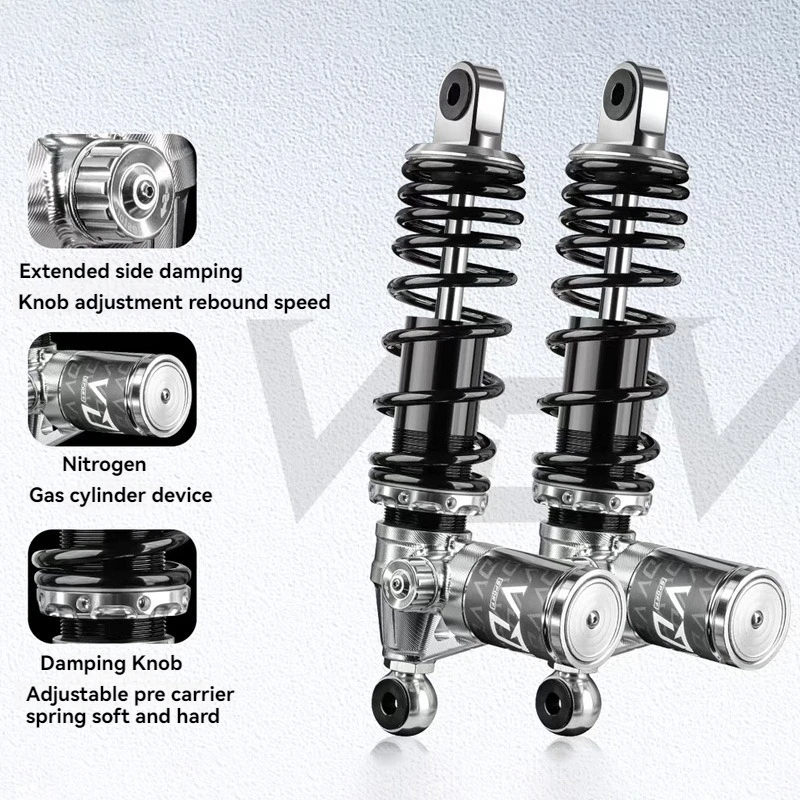 New STJIAYE-VDV Hydraulic VD3 Rear Shock Absorber Aluminum Alloy 290/310/335mm Adjustable Damping Preload 1 Year Motorcycle