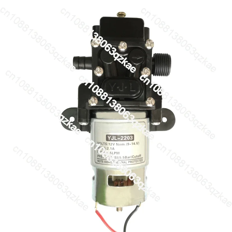 2203 type threaded water outlet electric sprayer diaphragm pump, motor accessories copper wire self-priming pump 12V