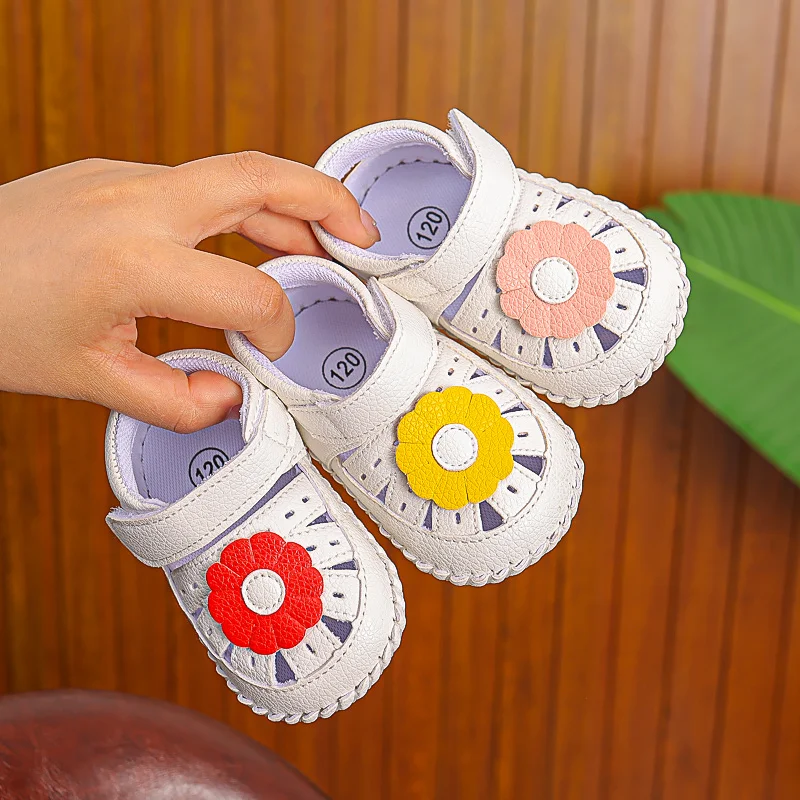 Spring and Autumn Season Casual Cute Sandals for 0-1 Year Old Baby Girls Toddler Shoes