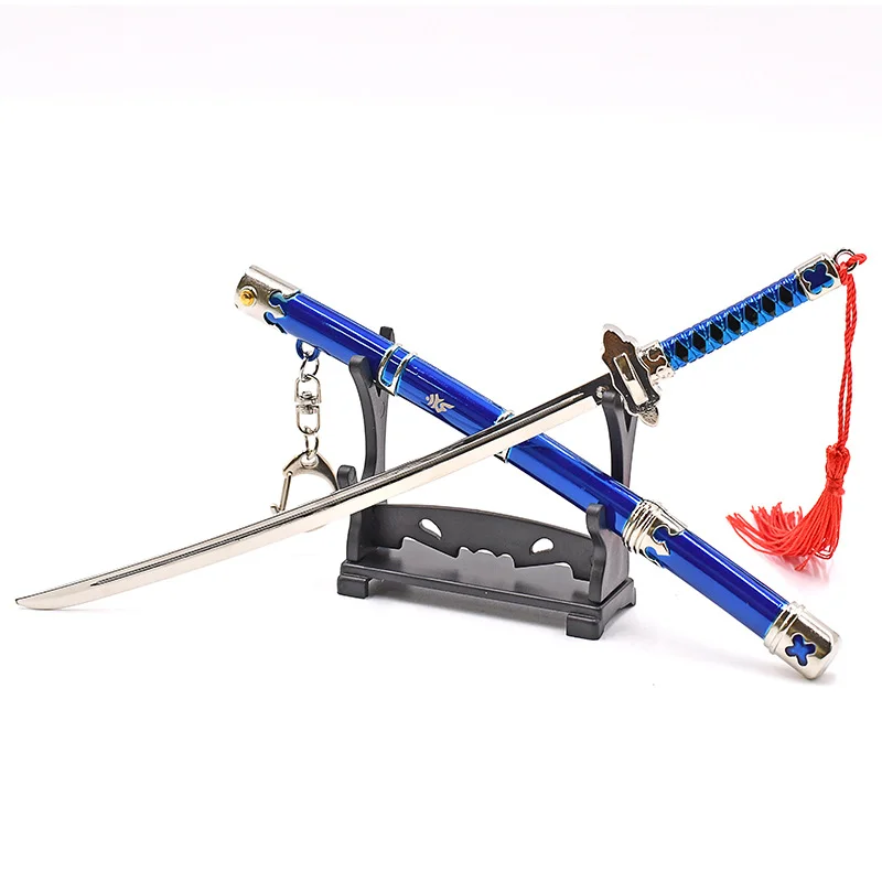 23 cm/9.05in Anime Game Perifere Taijutsu Omhuld met Bounce Okumura Rin Metalen Wapen Model Samurai Zwaard Craft Ornament Gift