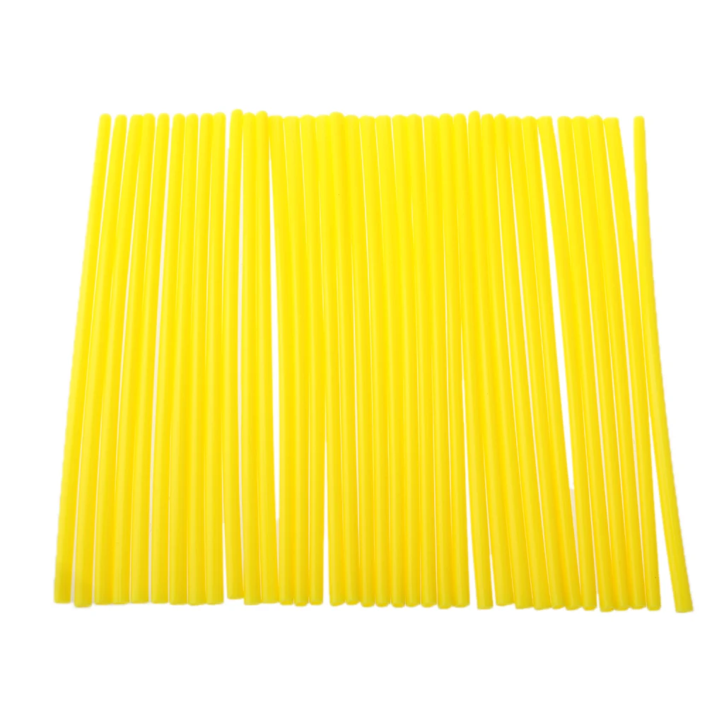 

36 Motorcycle Spoke Covers Coats universal for 1 inch Rims Bike , Yellow