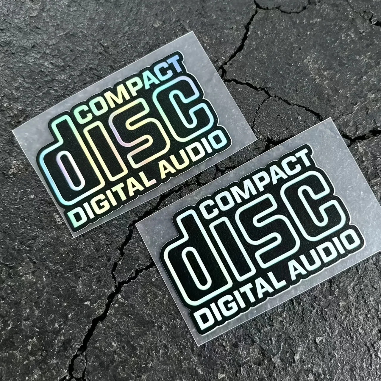1-3PCS Compact Disc Digital Audio Retro Music Sticker, Matte Waterproof Vinyl Decal for Car Laptop PC Case Decor