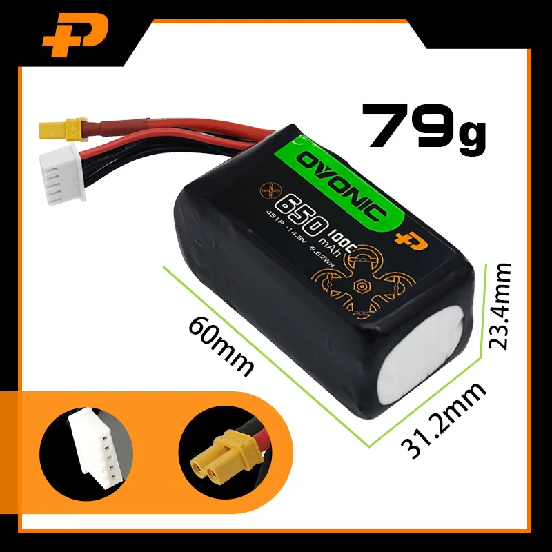 NEW 4S 14.8V Lipo Battery 650mAh 100C For RC Helicopter Quadcopter FPV Racing Drone Parts 14.8V Battery With XT30 Plug