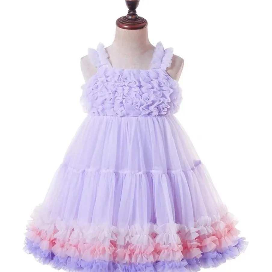 1-11Years Toddler Baby tutu Dress for Girls Sleeveless Princess Party Dresses Kids Cute Tank Outfits Clothing 2 3 4 5 6 7 8 9