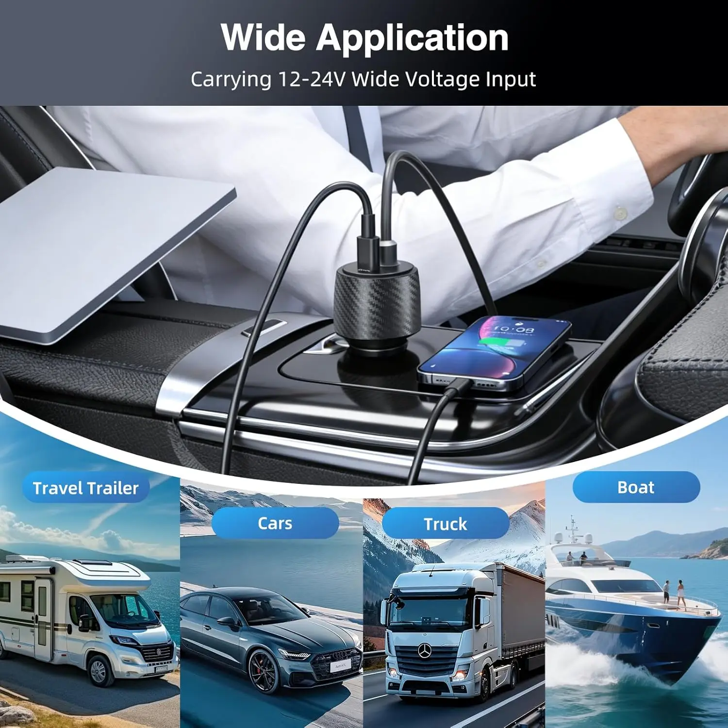 Für Starlink Mini Auto-Adapter 30V DC/PD Aufwärtswandler 90W Auto-Zigarettenanzünder-Adapter 12V-24V Auto-Ladekabel für Auto und Wohnmobil – Detail 7