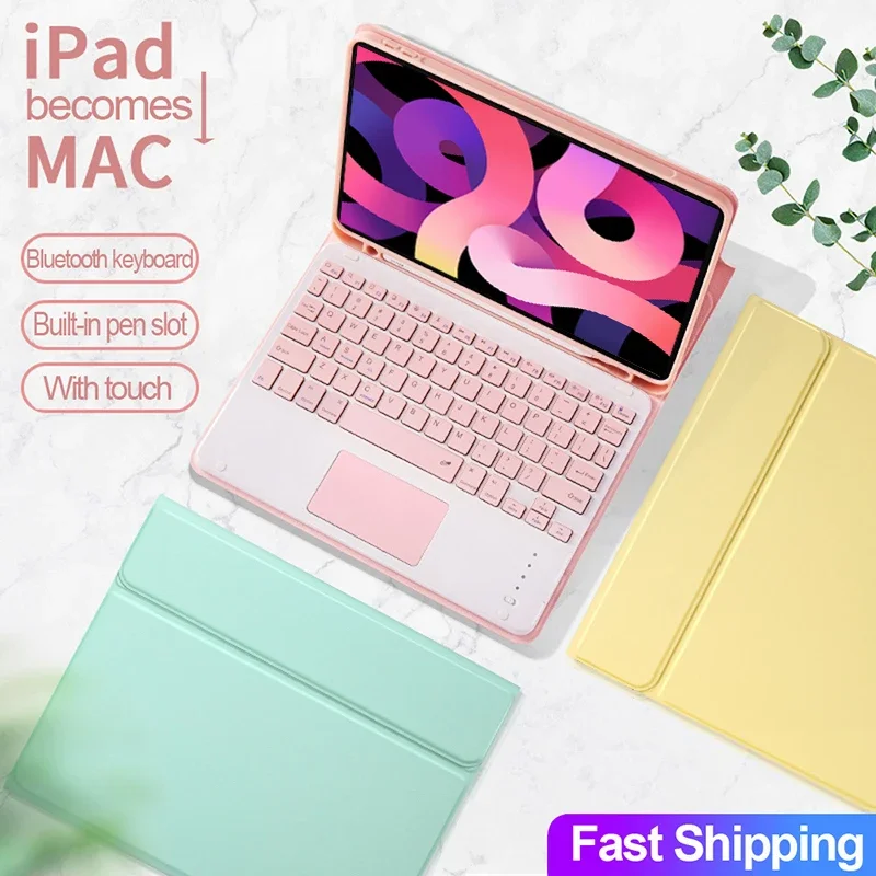 For iPad 10th Generation Keyboard Case For iPad Pro Air 4 5 iPad Air 2 5 6th Air 3 Pro iPad 9/8/7th Cover