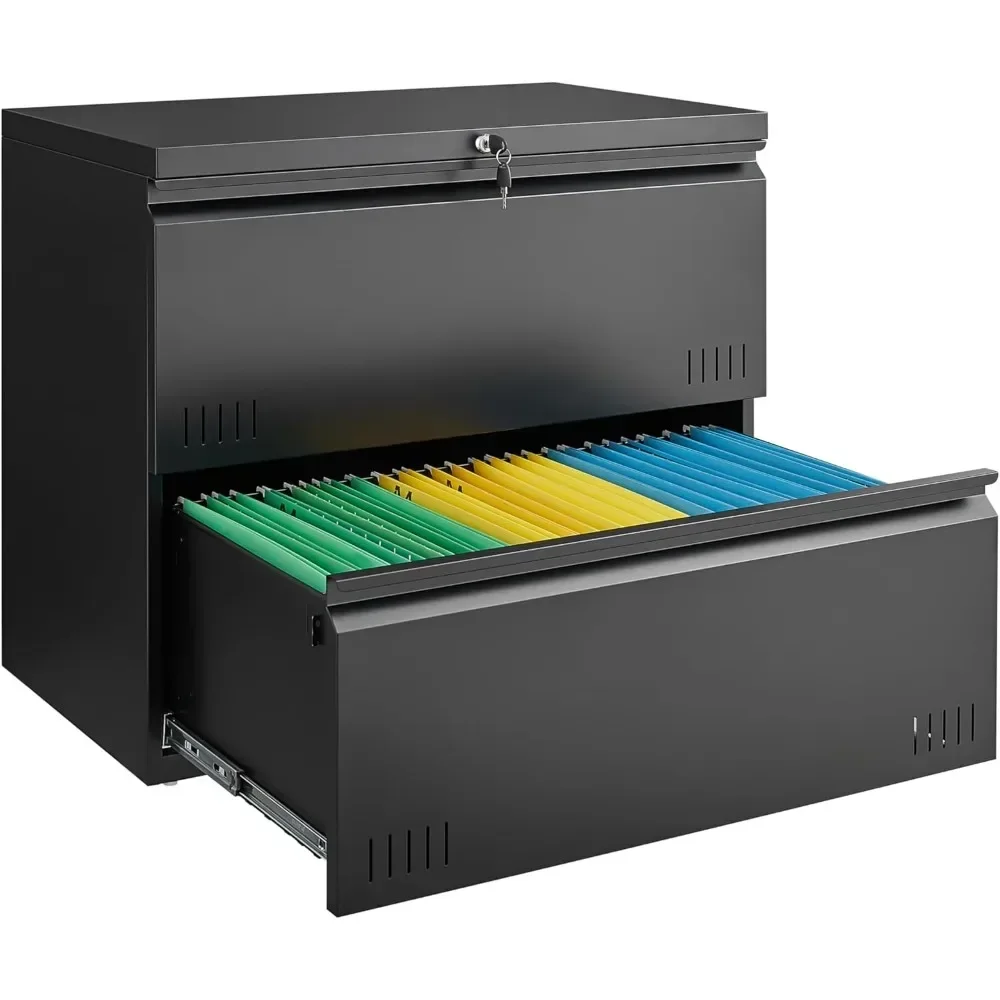 

metal file cabinet with lock, 2 drawer lateral file cabinets for home office, printer stand, heavy duty office storage cabinet f