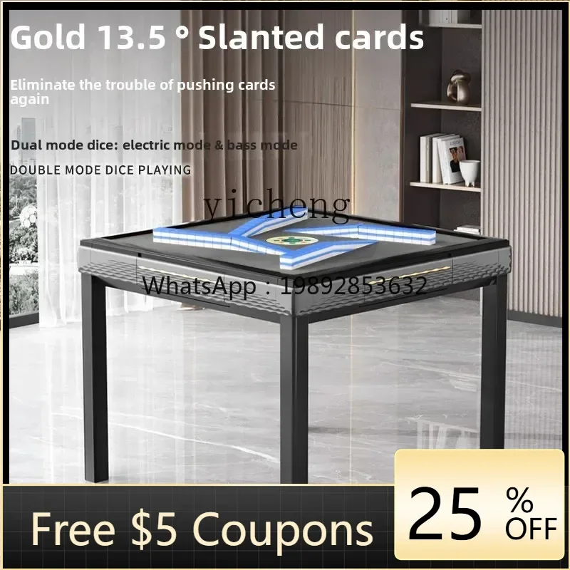 

1 large roller coaster mahjong machine household automatic folding mahjong table dining table