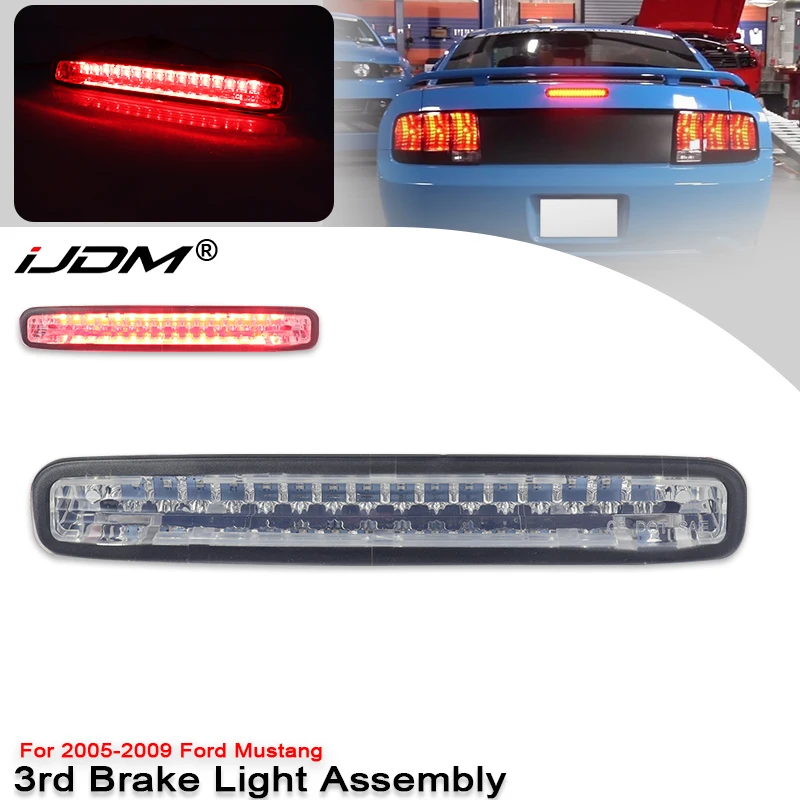 1Pcs Rear Tail Light 3rd Third Brake Light Backup Light Reverse Light Stop Light W/LED For 2005-2009 Ford Mustang
