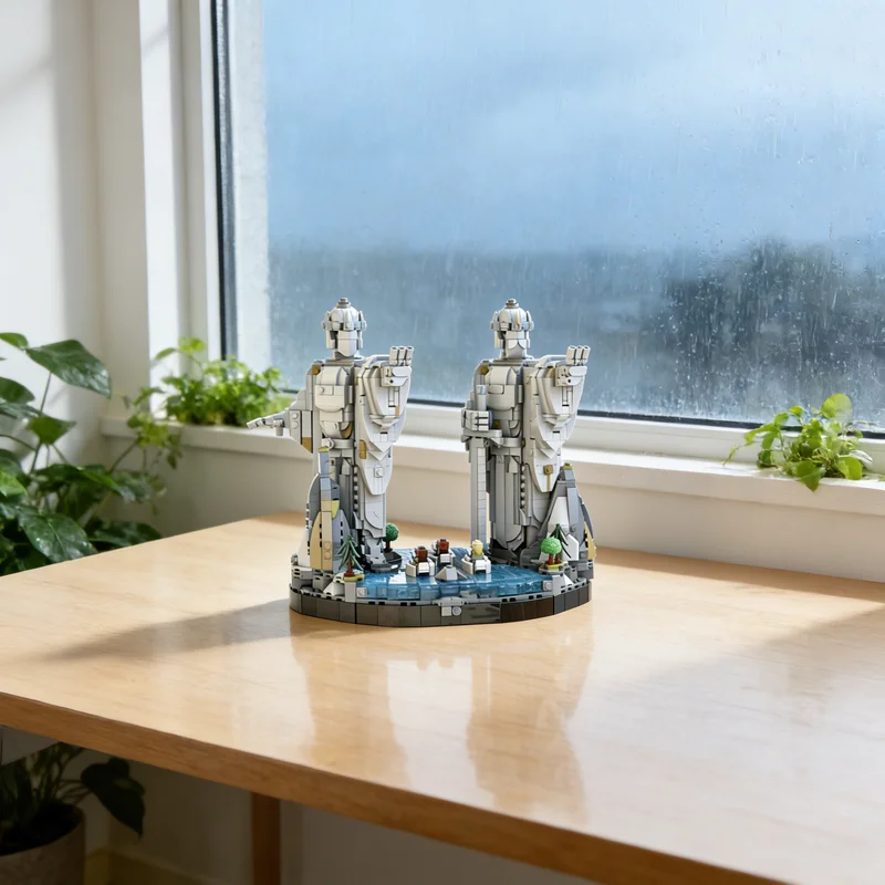 

2104pcs MOC LOTR The Argonath Hobbit Lord Rings Model Building Blocks Toy Gift Creative Display Collectible Desk Premium Adult