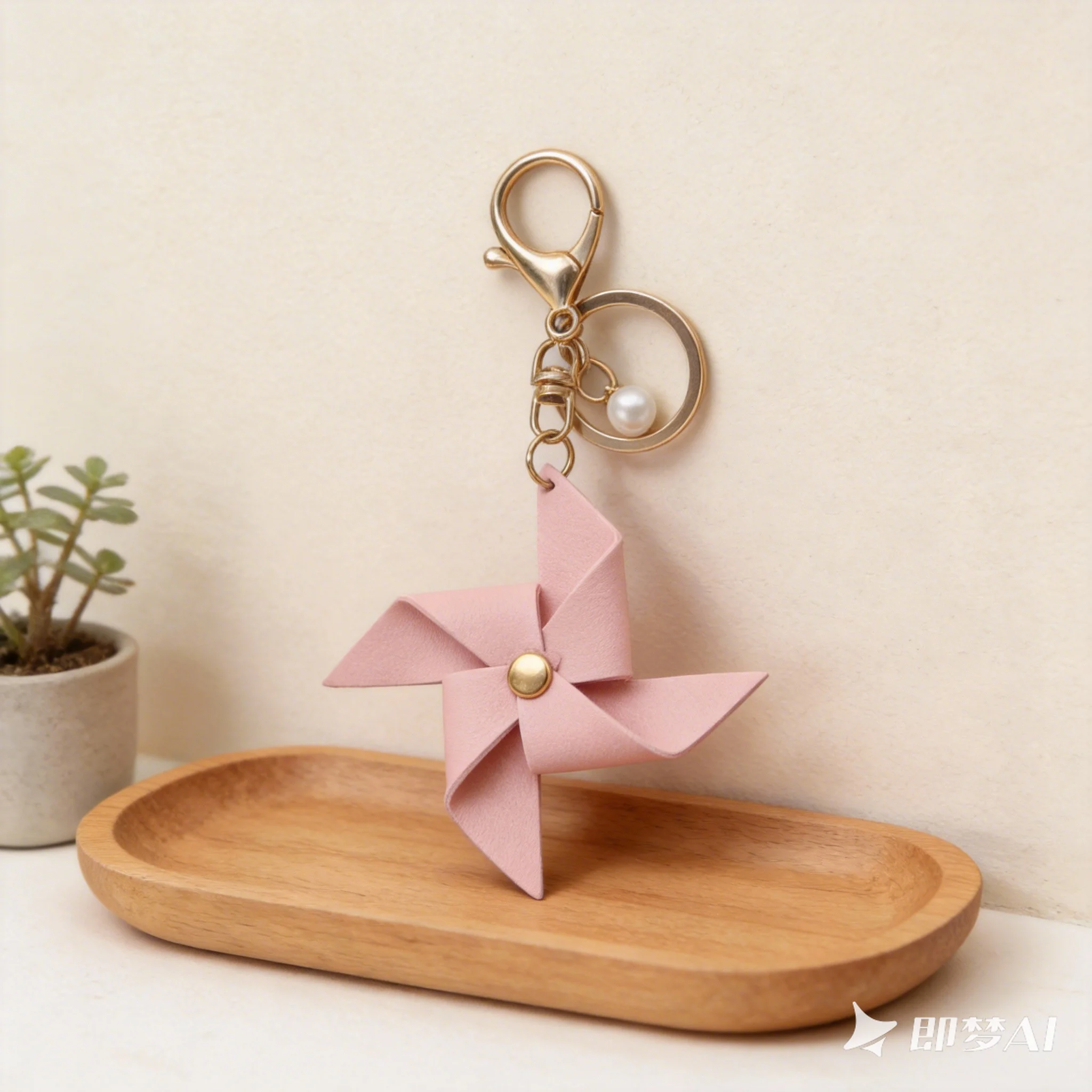 

Creative Cartoon Cute and Fashionable PU Leather Small Windmill Backpack Car Keyring Decoration Keychain Charm Exquisite Gift