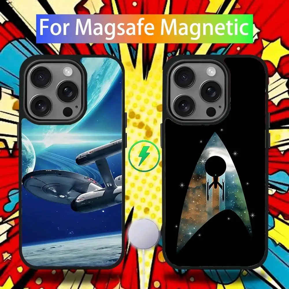 

S-Star T-Trek Ship Phone Case For iPhone 16,15,14,13,12,11,Pro,Max,Plus,Mini,SE4,E Magnetic Magsafe Wireless Charging