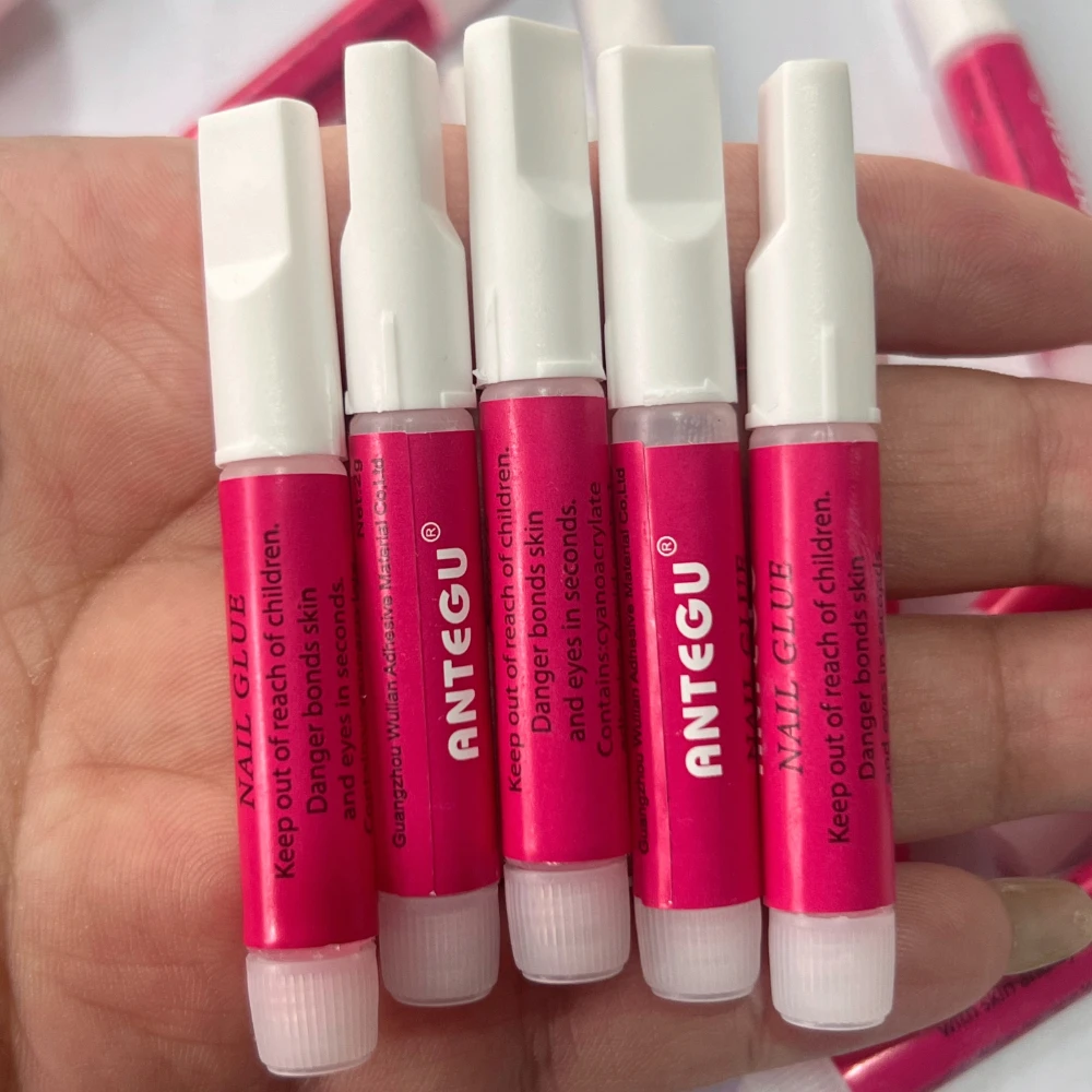 

5/10/20/50/100Pcs Fast-Dry Long Lasting Nail Glue for Press on Nails Rhinestone Decorations Adhesive Super Bond for DIY Nail Art
