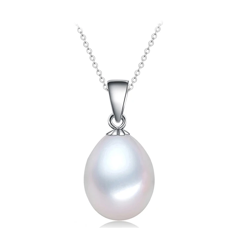 

925 Sterling Silver Pearl Pendant For Women Genuine White Black Freshwater Pearl Pendant Wife Girl Gift Wholesale