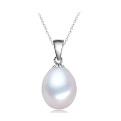925 Sterling Silver Pearl Pendant For Women Genuine White Black Freshwater Pearl Pendant Wife Girl Gift Wholesale