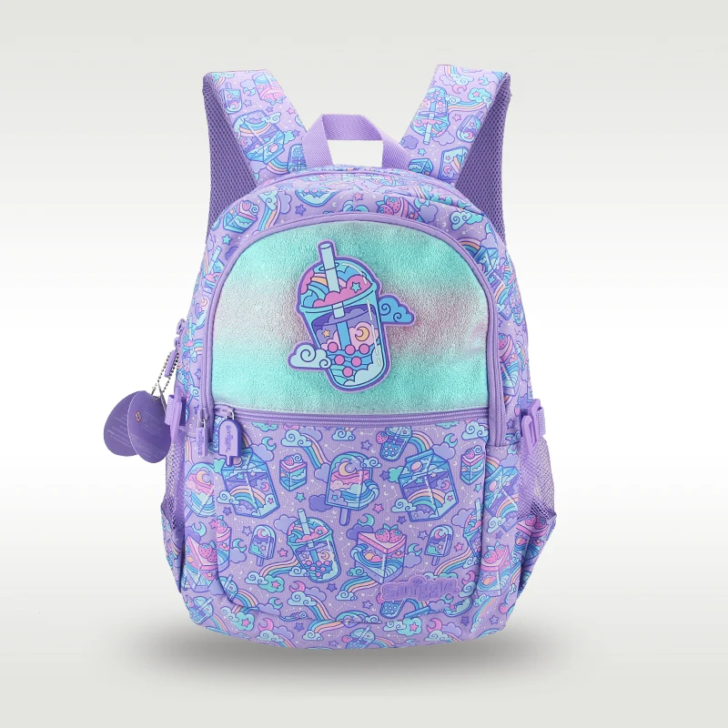 Mochila escolar meninas arco-íris bebida ombro mochila estudante suprimentos 16 polegadas