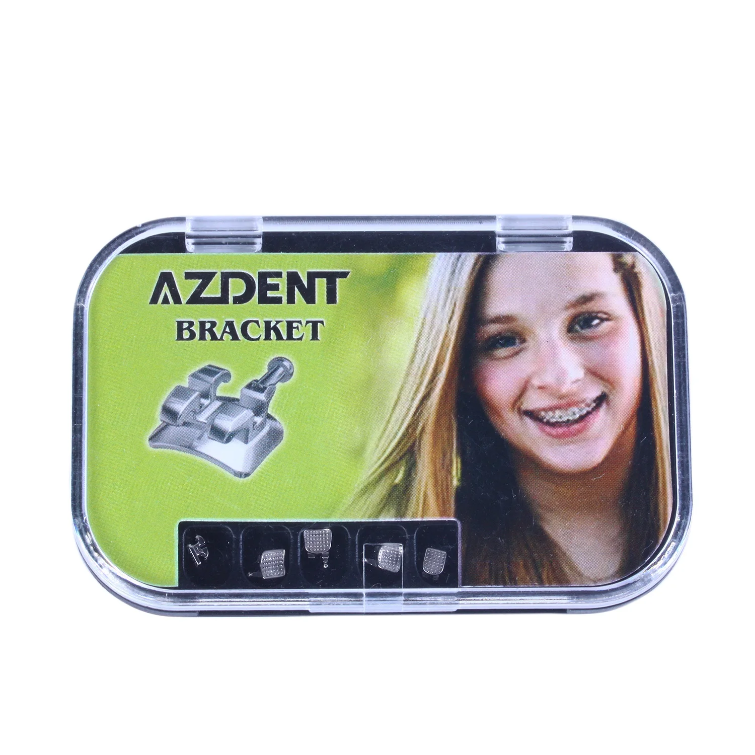 AZDENT 10 paczek = 200 sztuk aparat dentystyczny aparat ortodontyczny MIM Monoblock Mini Roth 022 z 345 haczykami całe odlewanie