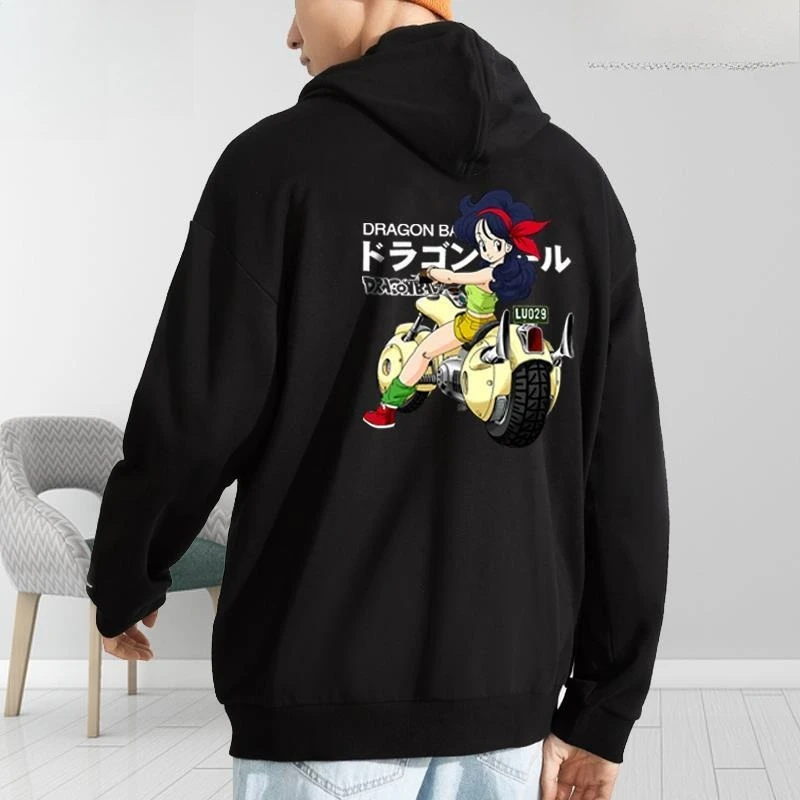 

Dragon Ball совместный бренд Goku Bulma мотоцикл уличный автомобиль аниме принт модная толстовка мужская куртка на молнии плюс размер