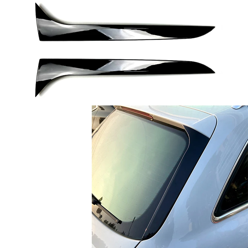 

2Pcs Rear Window Spoiler Glossy Black Exterior Parts For Audi A4 B8 Allroad Avant 2009 - 2016 Car Accessories Decoration