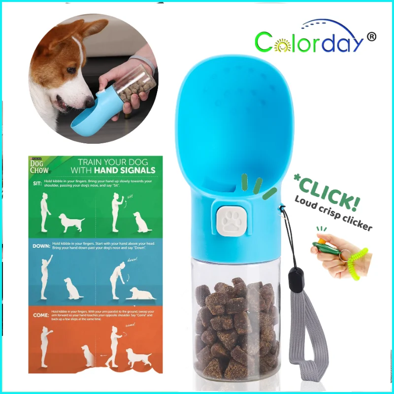 Handheld Dog Food & Treat Dispenser Training Pouch for Small Breeds Dogs Canine Training Aids and Behavior Accessories Supplies