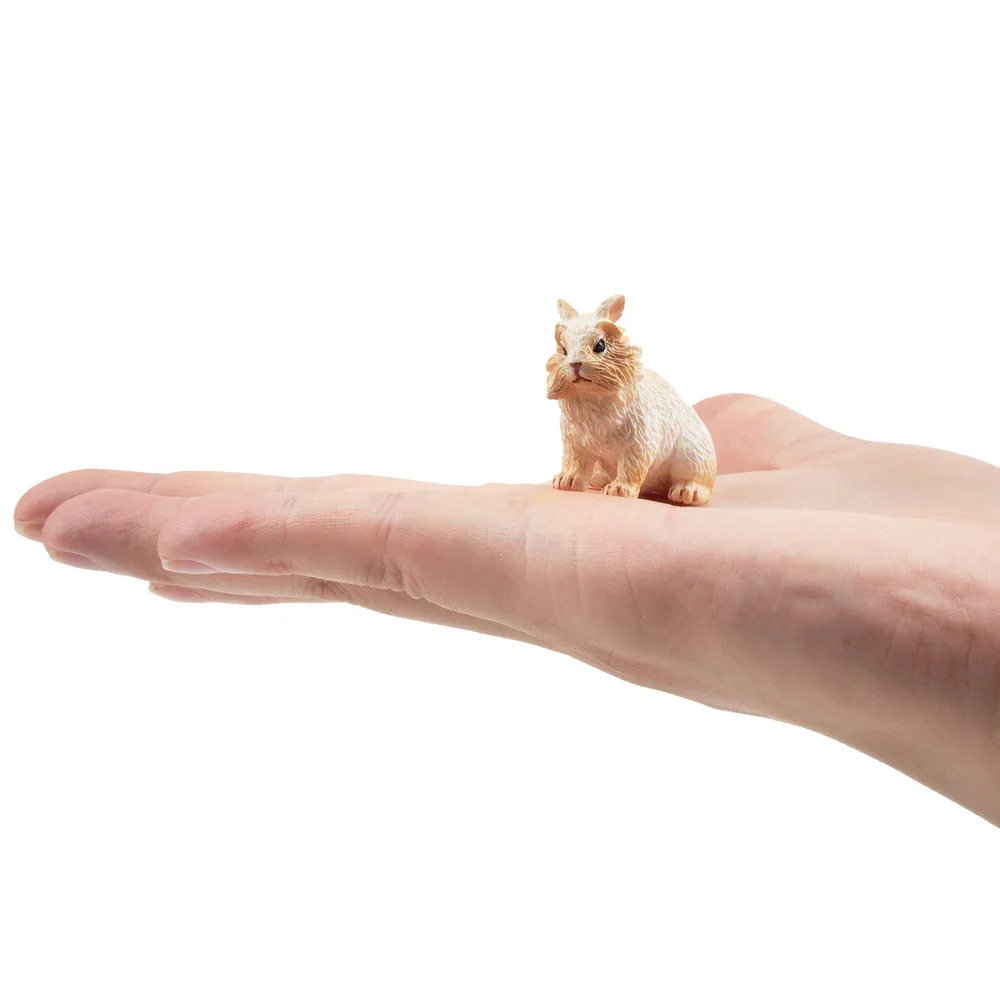 Toymany Simulation Lionhead Rabbit Wildlife Animal Model Toy Mini Figures Dolls Action Figurines Toys Children Gift  Cake Decora