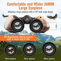 20x50 Binoculars for Adults BAK4 Prism FMC Lens Waterproof Telescope with Phone Adapter for Bird Watching Travel Outdoor Sports