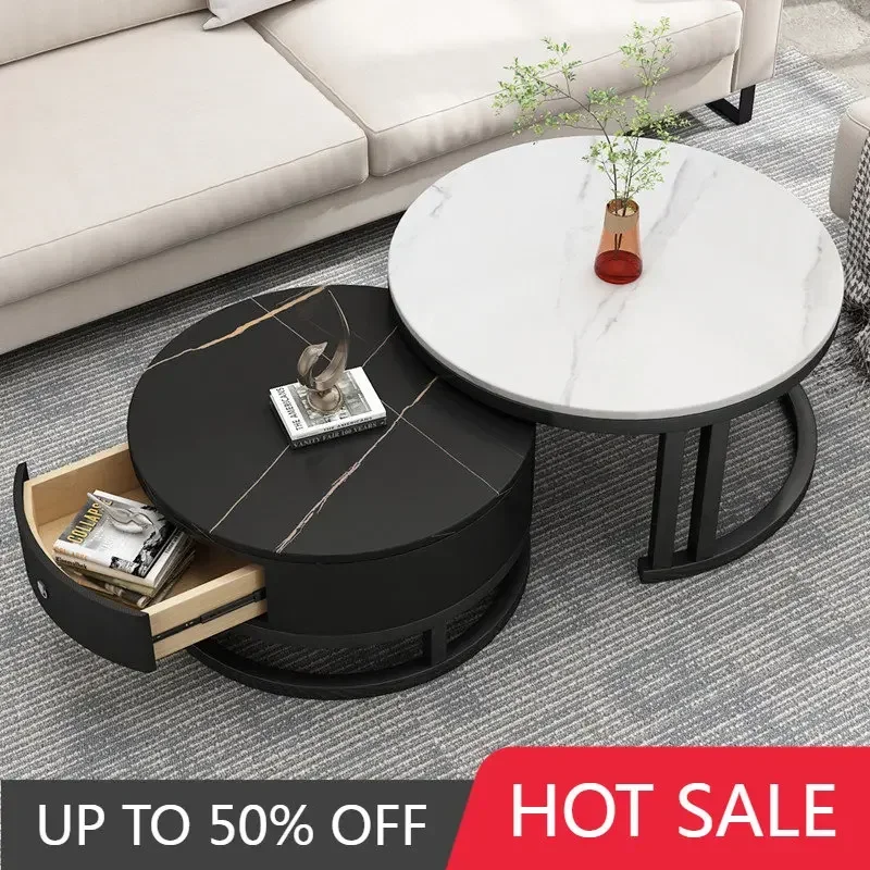 

Nordic Round Center Coffee Tables Salon Modern Design Entryway Books Coffee Tables Balcony Floor Muebles Living Room Furniture