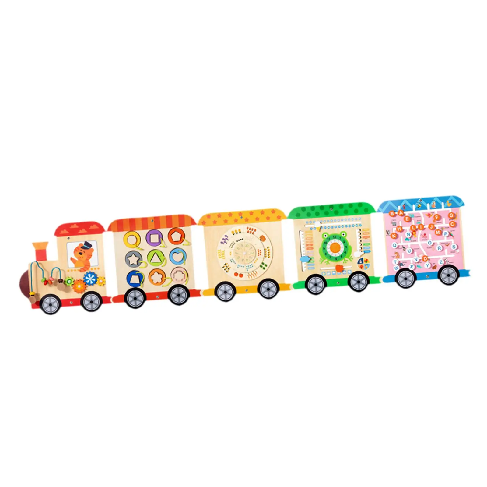 

Настенная доска для занятий поездом, деревянная сенсорная настенная панель, образовательная для детской комнаты