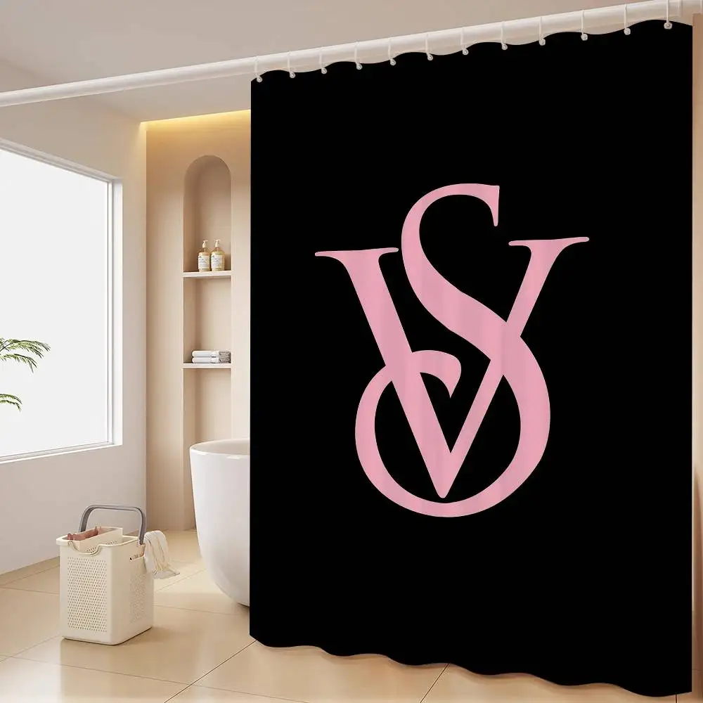 ستارة دش بيضاء V-Victorias-Fashion-S-Secret، ستارة دش مزخرفة للحمام، ستارة دش مقاومة للماء مع خطافات #6