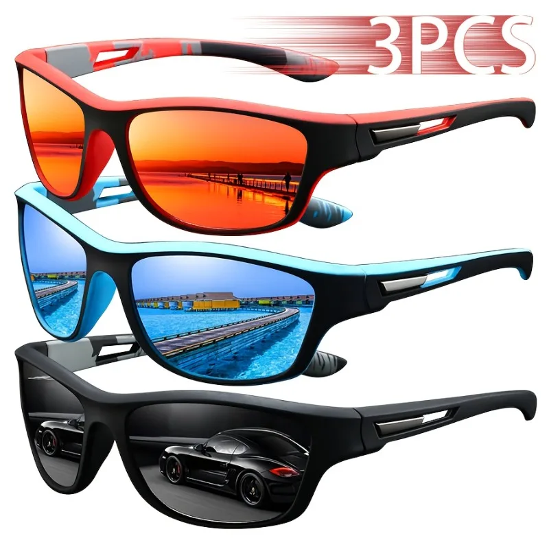 3er-Set Fahrradbrille MTB Rennrad Sonnenbrille UV400 Fahrradbrille Schutz Leicht Unisex Fahrrad Sportausrüstung