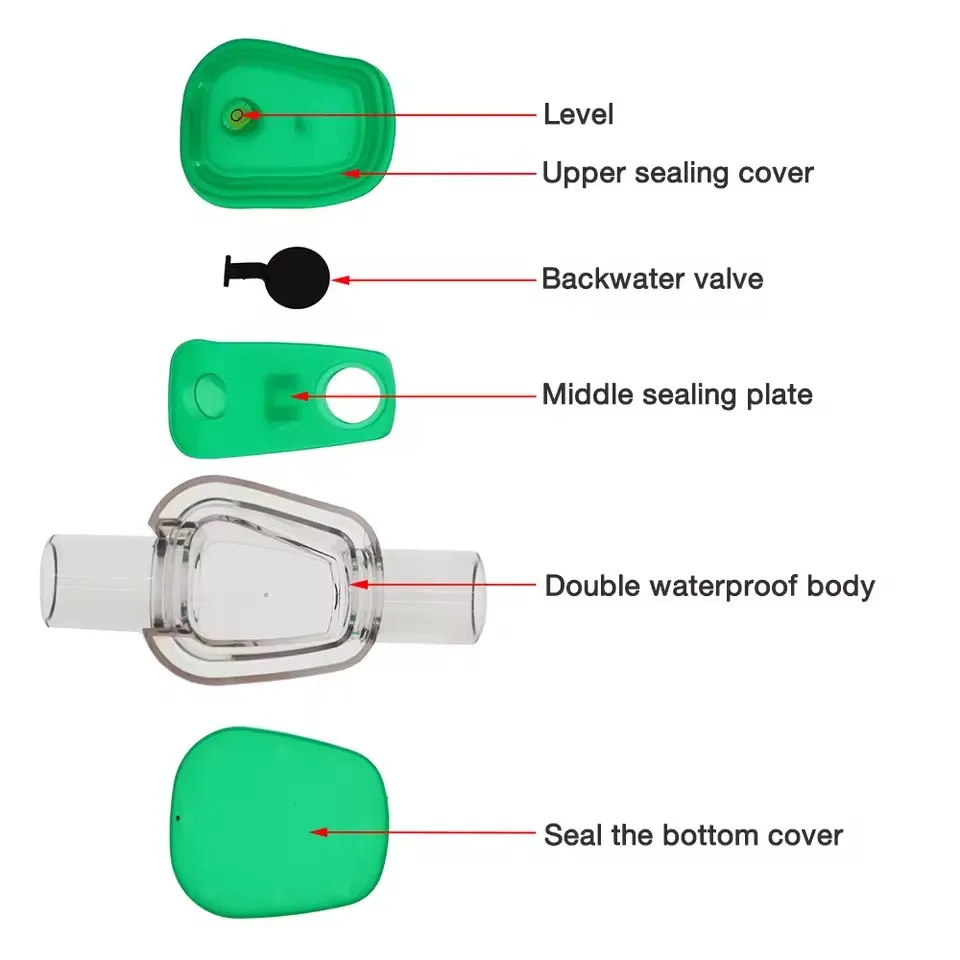 صمام ارتداد مكثف لتكييف الهواء، أنبوب صرف، مضاد للارتجاع، الوقاية من البعوض والرائحة، ثلاثة صمامات مضادة للارتجاع