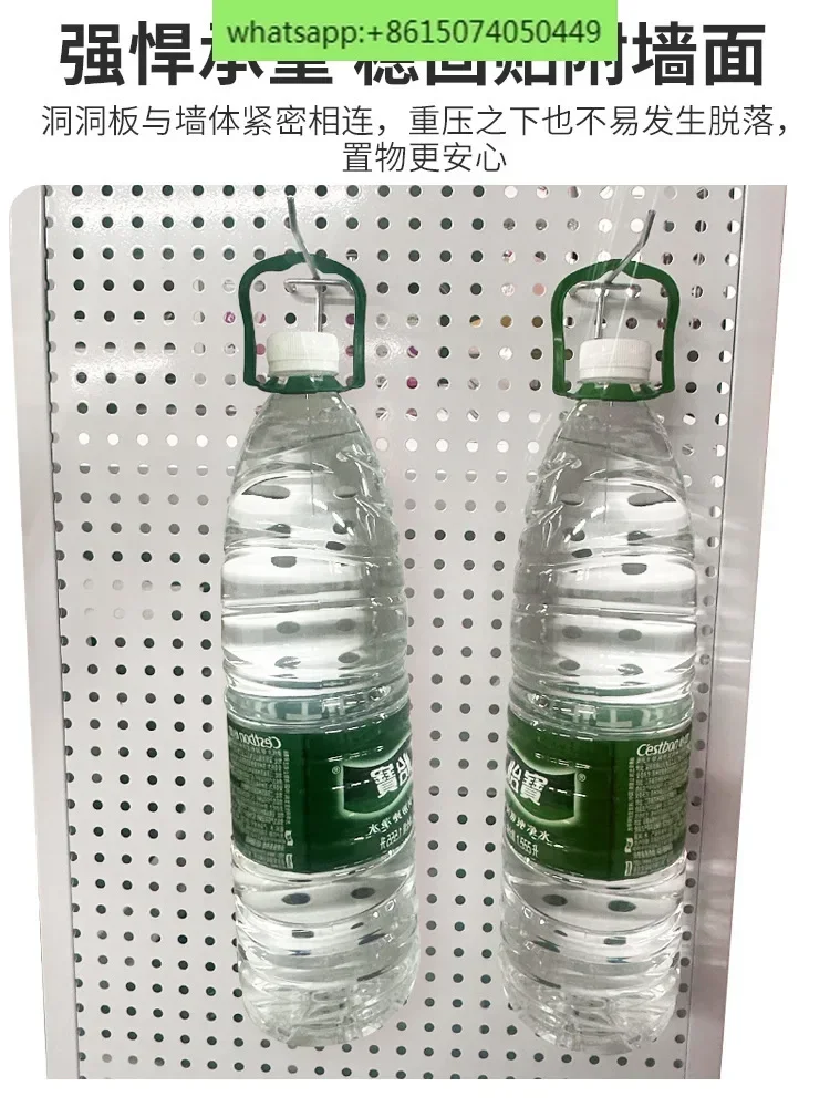 원형 구멍 보드 벽 선반 스테인리스 스틸 디스플레이 보관함 쥬얼리 하드웨어 도구 범용 벽걸이 보드