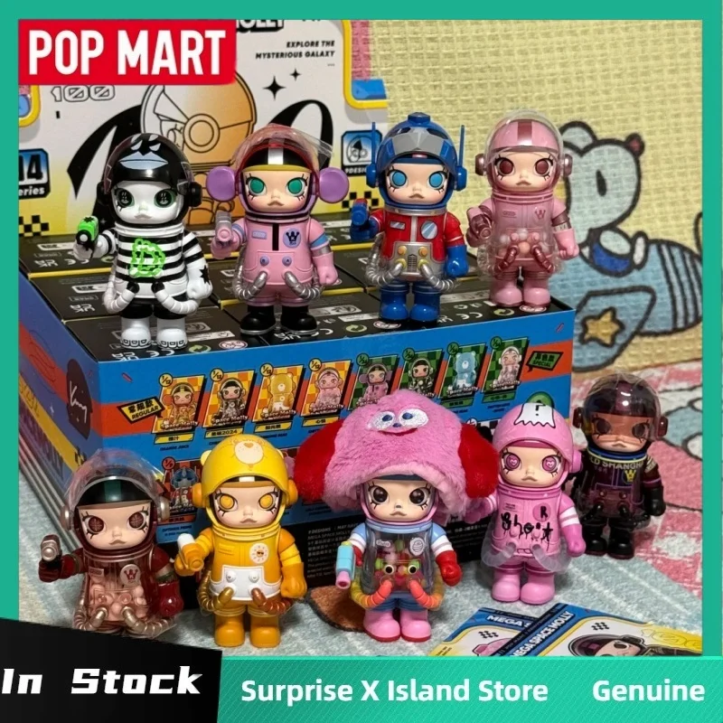 Echte POPMART Mega Space Molly 100% V3 Serie Blind Box Action Figure Model Mystery Box Collectible Trendy Speelgoed Ornament Gift