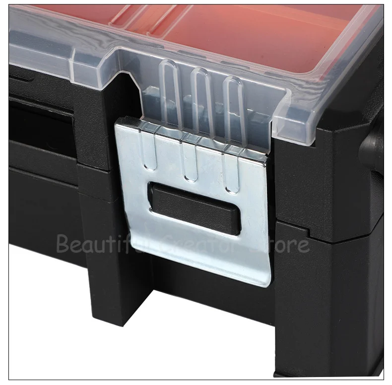 Hardware Toolbox Empty Large Tool Box Plastic Tool Case Portable Toolbox Screws Storage Box Parts Box Drawer Tool box Hard Case