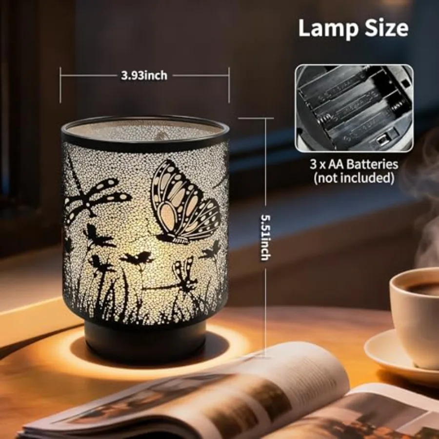 Battery Operated Table Lamp, Cordless Lamps for Home Décor, Nightlight with LED Bulb with Timer for Living Room Bedroom Tableto