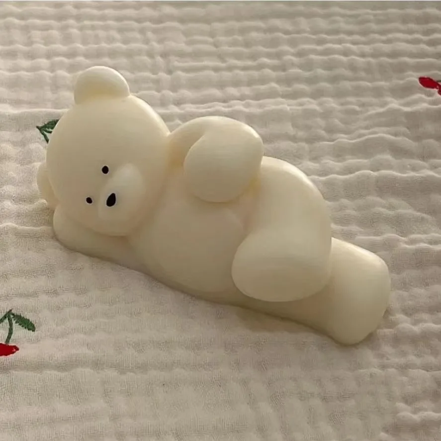 

Форма для свечей Kick Bear, силиконовая гипсовая силиконовая форма, милый маленький медвежонок, гипсовые формы