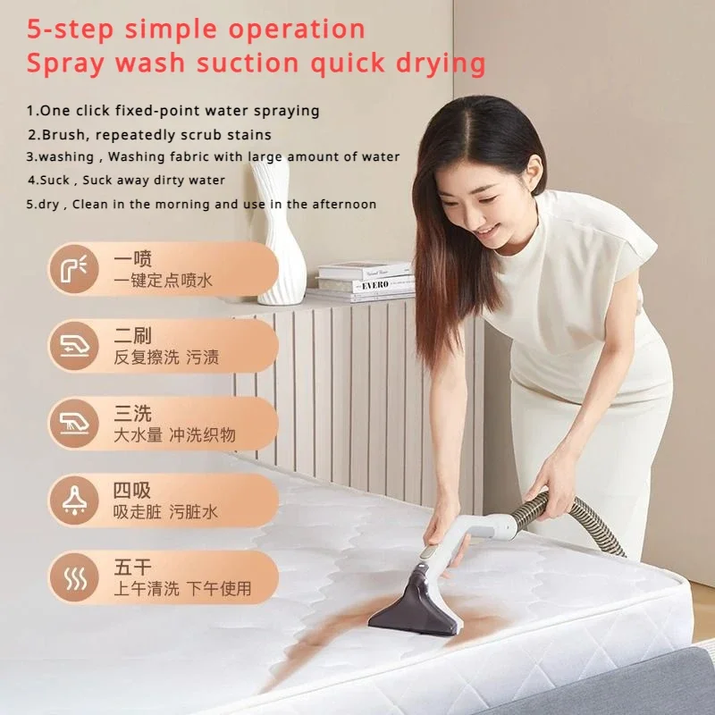 Household multi-functional cloth sofa cleaner，16KPA carpet curtain cleaner 220V，spray suction integrati Vaccum Cleaner