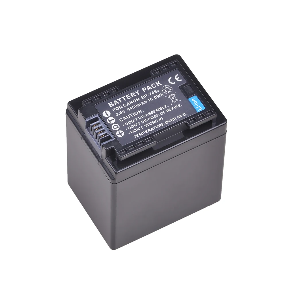 1Pc 4450mAh BP-745 BP-727 BP-718 BP745 BP727 Battery Akku for Canon BP-709 BP-718 BP-727 BP-745 BP709 BP718 BP727 BP745 HF406 R3